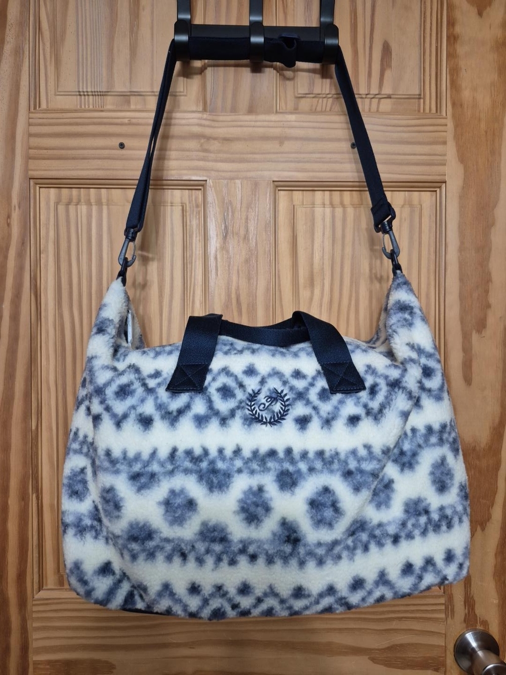 PINK Victoria's Secret PINK Sherpa Fair Isle Duffle Weekender Bag